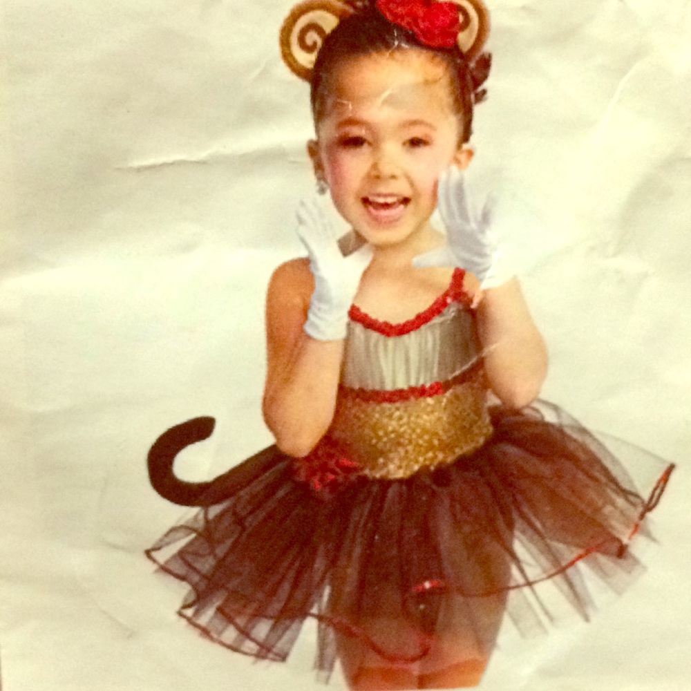 Girls Monkey Ballerina Costume